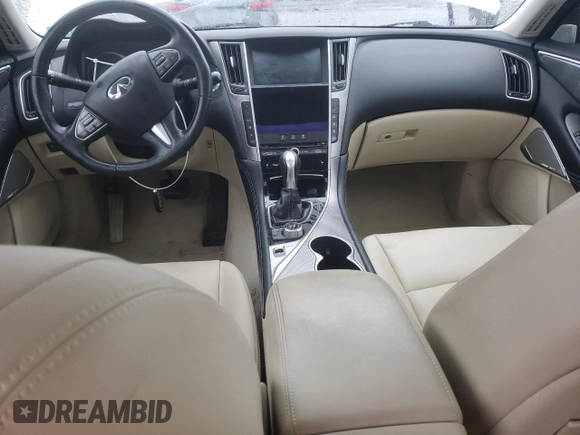 2017 Infiniti Q50 2.0t Premium with VIN JN1CV7AR1HM681670, listed as a Copart auction lot 51450165 with 87,020 mi miles and Salvage Title. Bid and sale history available at carsss.com. Image 8.