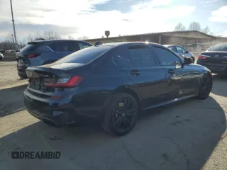 2022 BMW 3 Series M340i xDrive with VIN 3MW5U9J02N8C24006, listed as a Copart auction lot 87841145 with 0 mi miles and Salvage Title. Bid and sale history available at carsss.com. Image 3.