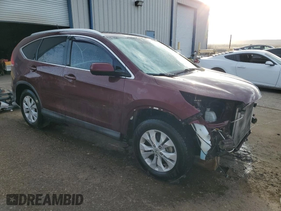 2013 Honda CR-V EX-L with VIN 5J6RM3H70DL014378, listed as a Copart auction lot 48353365 with 133,532 mi miles and Salvage Title. Bid and sale history available at DreamBid. Image 4.