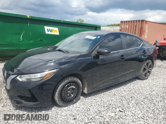 2021 Nissan Sentra SR with VIN 3N1AB8DV5MY229503, listed as a Copart auction lot 52194235 with 84,726 mi miles and Salvage Title. Bid and sale history available at carsss.com. Image 1.