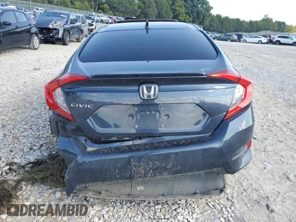 2020 Honda Civic Sedan EX-L with VIN 19XFC1F7XLE021851, listed as a Copart auction lot 68318734 with 74,519 mi miles and Salvage Title. Bid and sale history available at carsss.com. Image 6.