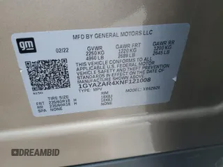 2022 Cadillac XT4 FWD Luxury with VIN 1GYAZAR4XNF121008, listed as a Copart auction lot 77599974 with 29,141 mi miles and Salvage title. Bid and sale history available at DreamBid. Image 14.
