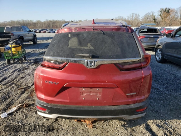 2021 Honda CR-V Touring with VIN 7FARW1H90ME003877, listed as a Copart auction lot 50124965 with 0 mi miles and Salvage Title. Bid and sale history available at carsss.com. Image 6.