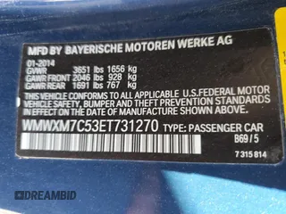 2014 MINI Hardtop S z VIN WMWXM7C53ET731270, wystawiony jako Copart lot #52058595 z przebiegiem 79 455 mil mil oraz Czysty tytuł • Clean title. Historia ofert i sprzedaży dostępna na DreamBid. Obrazek 12.