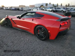 2017 Chevrolet Corvette 1LT with VIN 1G1YB2D75H5114986, listed as a Copart auction lot 84554274 with 66,105 mi miles and Salvage Title. Bid and sale history available at carsss.com. Image 2.