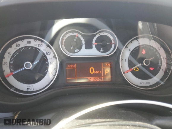 2014 FIAT 500L Easy with VIN ZFBCFABH2EZ028182, listed as a Copart auction lot 82039974 with 74,502 mi miles and Clean Title. Bid and sale history available at carsss.com. Image 9.