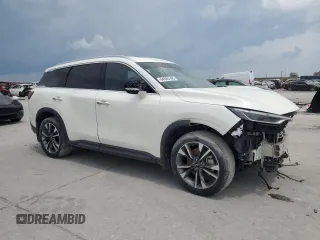 2023 Infiniti QX60 Luxe z VIN 5N1DL1FR4PC353091, wystawiony jako Copart lot #64525105 z przebiegiem Nie podano mil oraz Szkoda całkowita • Salvage title. Historia ofert i sprzedaży dostępna na DreamBid. Obrazek 4.