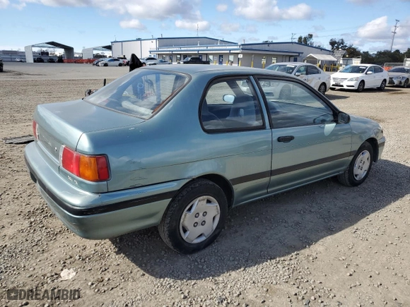 1993 Toyota Tercel DX with VIN JT2EL43S8P0368057, listed as a Copart auction lot 44573625 with 229,631 mi miles and Clean Title. Bid and sale history available at carsss.com. Image 3.