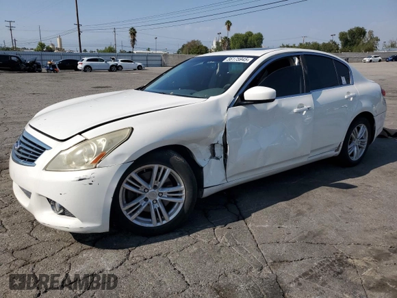 2011 Infiniti G25 Journey z VIN JN1DV6AP5BM601856, wystawiony jako Copart lot #56175945 z przebiegiem 263 344 mil mil oraz Szkoda całkowita • Salvage title. Historia ofert i sprzedaży dostępna na DreamBid. Obrazek 1.