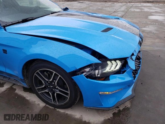 2022 Ford Mustang EcoBoost with VIN 1FA6P8TH8N5127259, listed as a Copart auction lot 64949302 with 475 mi miles. Bid and sale history available at carsss.com. Image 9.