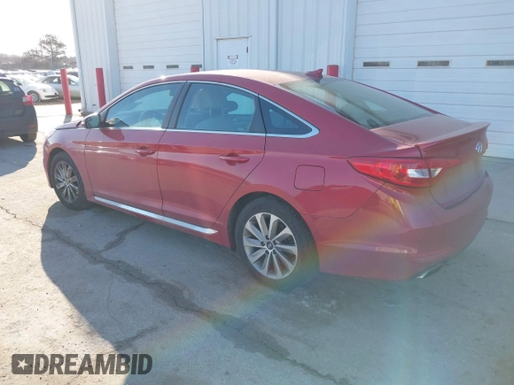 2017 Hyundai Sonata Sport with VIN 5NPE34AF4HH535628, listed as a IAAI auction lot 41721383 with 75,836 mi miles. Bid and sale history available at carsss.com. Image 3.