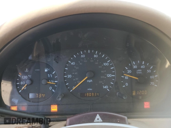 2001 Mercedes-Benz M-Class with VIN 4JGAB54E01A274839, listed as a Copart auction lot 72660884 with 190,934 mi miles and Clean Title. Bid and sale history available at carsss.com. Image 9.