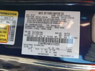 2019 Ford Mustang GT with VIN 1FA6P8CF6K5174221, listed as a IAAI auction lot 41297337 with 45,809 mi miles. Bid and sale history available at carsss.com. Image 9.