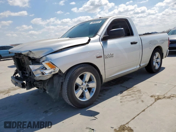 2014 Ram 1500 Express with VIN 3C6JR6AT1EG101287, listed as a Copart auction lot 48696445 with 120,248 mi miles and Salvage title. Bid and sale history available at DreamBid. Image 1.
