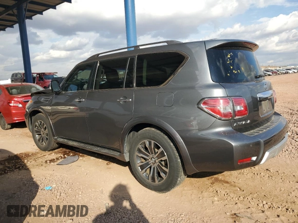 2017 Nissan Armada SL with VIN JN8AY2ND8H9001672, listed as a Copart auction lot 42967935 with 104,779 mi miles and Salvage Title. Bid and sale history available at carsss.com. Image 2.