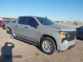 2024 Chevrolet Silverado 1500 Custom with VIN 3GCPABEK5RG427555, listed as a IAAI auction lot 41783357 with 5,921 mi miles and . Bid and sale history available at DreamBid. Image 1.