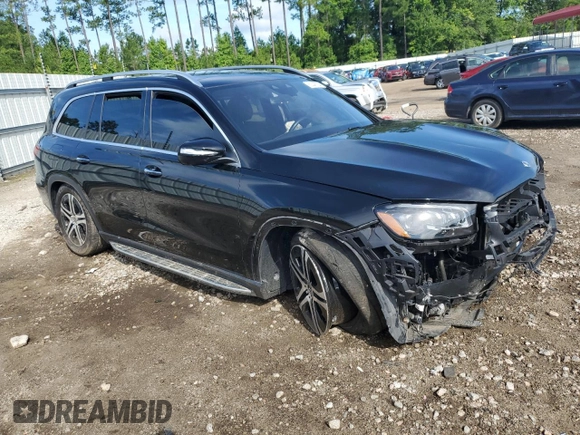 2021 Mercedes-Benz GLS 450 with VIN 4JGFF5KE8MA375869, listed as a Copart auction lot 61446704 with 58,763 mi miles and Salvage Title. Bid and sale history available at DreamBid. Image 4.