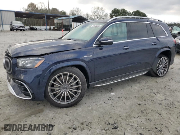 2021 Mercedes-Benz GLS with VIN 4JGFF8KE0MA291269, listed as a Copart auction lot 43530265 with 55,124 mi miles and Salvage Title. Bid and sale history available at carsss.com. Image 1.