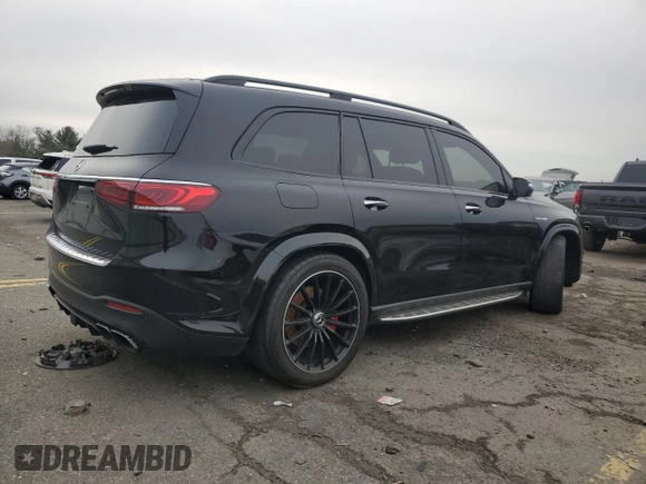 2021 Mercedes-Benz GLS with VIN 4JGFF8KE3MA463875, listed as a Copart auction lot 81672014 with 14,798 mi miles and Salvage Title. Bid and sale history available at carsss.com. Image 3.