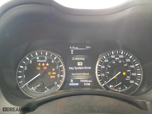 2021 Infiniti Q50 3.0t PURE with VIN JN1EV7AR2MM756122, listed as a Copart auction lot 47084145 with 70,566 mi miles and Salvage Title. Bid and sale history available at carsss.com. Image 9.