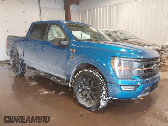 2021 Ford F-150 XL with VIN 1FTEW1E84MFC16395, listed as a IAAI auction lot 41606743 with 81,425 mi miles. Bid and sale history available at carsss.com. Image 1.