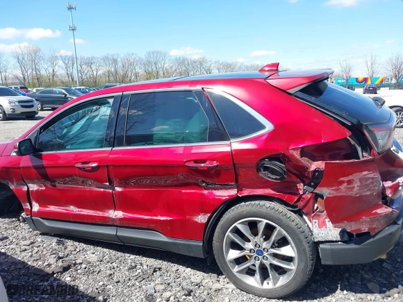 2017 Ford Edge Titanium with VIN 2FMPK3K83HBC34846, listed as a IAAI auction lot 41983258 with 154,376 mi miles. Bid and sale history available at carsss.com. Image 14.