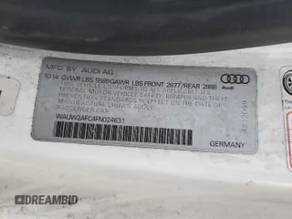2015 Audi S7 z VIN WAUW2AFC4FN024631, wystawiony jako Copart lot #47148125 z przebiegiem 56 516 mil mil oraz Szkoda całkowita • Salvage title. Historia ofert i sprzedaży dostępna na DreamBid. Obrazek 14.