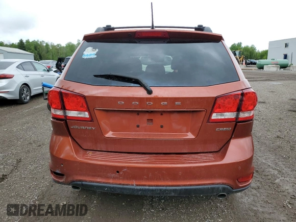 2012 Dodge Journey SXT with VIN 3C4PDCCG8CT243754, listed as a Copart auction lot 58535065 with 176,761 mi miles and Clean title. Bid and sale history available at DreamBid. Image 6.