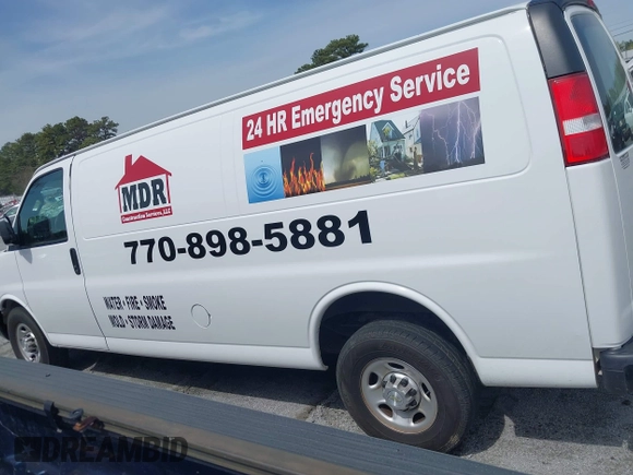 2021 Chevrolet Express Cargo with VIN 1GCWGBFP9M1258233, listed as a IAAI auction lot 41921251 with 96,729 mi miles and . Bid and sale history available at DreamBid. Image 13.