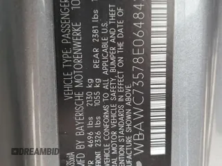 2008 BMW 3 Series 335xi with VIN WBAWC73578E064842, listed as a Copart auction lot 84751544 with 110,134 mi miles and Salvage Title. Bid and sale history available at carsss.com. Image 12.
