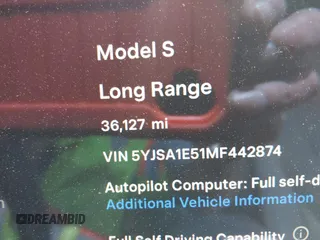 2021 Tesla Model S Long Range with VIN 5YJSA1E51MF442874, listed as a IAAI auction lot 39406495 with 36,127 mi miles and . Bid and sale history available at DreamBid. Image 16.
