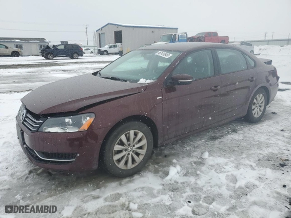 2014 Volkswagen Passat Wolfsburg Ed with VIN 1VWAT7A34EC091547, listed as a Copart auction lot 46141645 with 138,449 mi miles and Salvage Title. Bid and sale history available at carsss.com. Image 1.