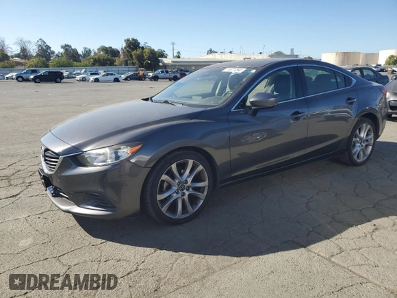 2017 Mazda 6 Touring with VIN JM1GL1V52H1150505, listed as a Copart auction lot 74971294 with 91,524 mi miles and Salvage Title. Bid and sale history available at carsss.com. Image 1.