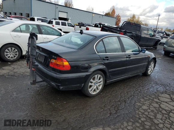 2002 BMW 3 Series 330xi with VIN WBAEW53482PG08312, listed as a Copart auction lot 80872734 with 180,306 mi miles and Salvage title. Bid and sale history available at DreamBid. Image 3.