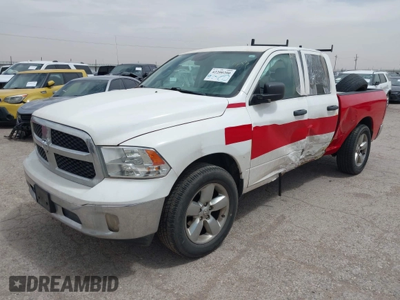 2019 Ram 1500 Tradesman z VIN 1C6RR6FG1KS514958, wystawiony jako IAAI lot #42200200 z przebiegiem 157 065 mil mil oraz . Historia ofert i sprzedaży dostępna na DreamBid. Obrazek 2.