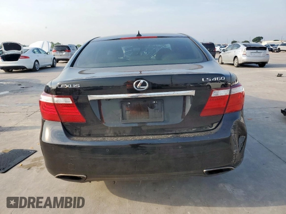 2007 Lexus LS 460 with VIN JTHBL46F775047122, listed as a Copart auction lot 57300995 with Not Provided miles and Clean Title. Bid and sale history available at DreamBid. Image 6.