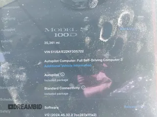 2019 Tesla Model S 75D с VIN 5YJSA1E22KF305722, выставлен на аукционе IAAI как лот 41765921 с пробегом 35 361 миль миль и . История ставок и продаж доступна на DreamBid. Изображение 15.