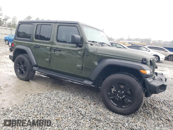 2022 Jeep Wrangler Unlimited Sport S with VIN 1C4HJXDN3NW224656, listed as a Copart auction lot 81423754 with 20,248 mi miles and Salvage Title. Bid and sale history available at carsss.com. Image 4.