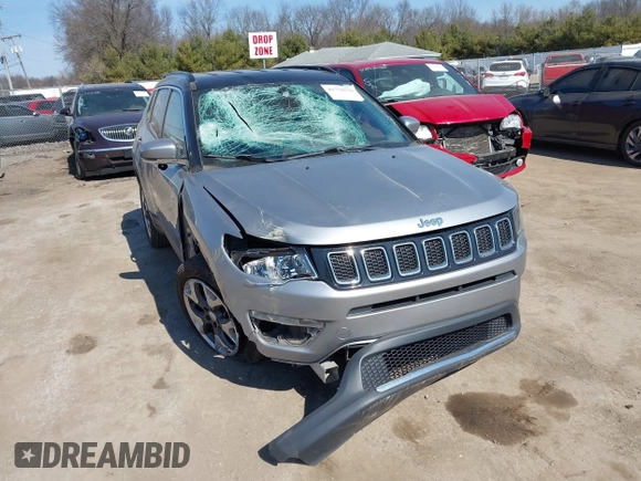 2018 Jeep Compass Limited with VIN 3C4NJDCB9JT283493, listed as a IAAI auction lot 41776578 with 117,876 mi miles. Bid and sale history available at carsss.com. Image 1.