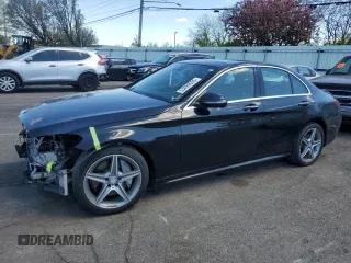 2017 Mercedes-Benz C 300 with VIN 55SWF4KBXHU202385, listed as a Copart auction lot 53499935 with 57,685 mi miles and Salvage Title. Bid and sale history available at DreamBid. Image 1.