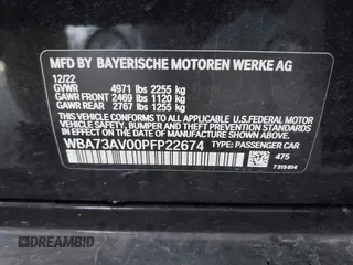 2023 BMW 4 Series 430i xDrive z VIN WBA73AV00PFP22674, wystawiony jako IAAI lot #42619544 z przebiegiem 37 837 mil mil oraz . Historia ofert i sprzedaży dostępna na DreamBid. Obrazek 9.