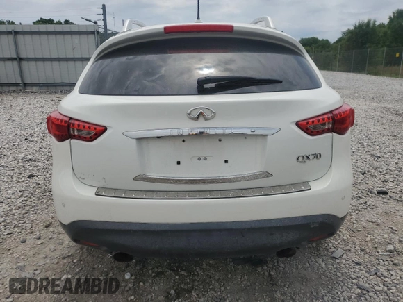 2015 Infiniti QX70 with VIN JN8CS1MU7FM381300, listed as a Copart auction lot 58246015 with 142,043 mi miles and Clean title. Bid and sale history available at DreamBid. Image 6.