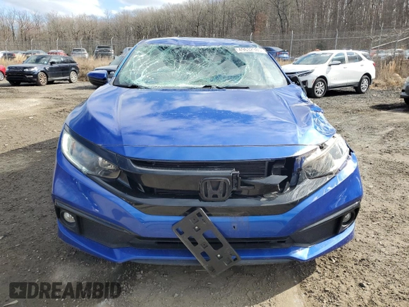 2019 Honda Civic Sedan Sport with VIN 2HGFC2F84KH536508, listed as a Copart auction lot 49632985 with 41,012 mi miles and Salvage Title. Bid and sale history available at carsss.com. Image 5.