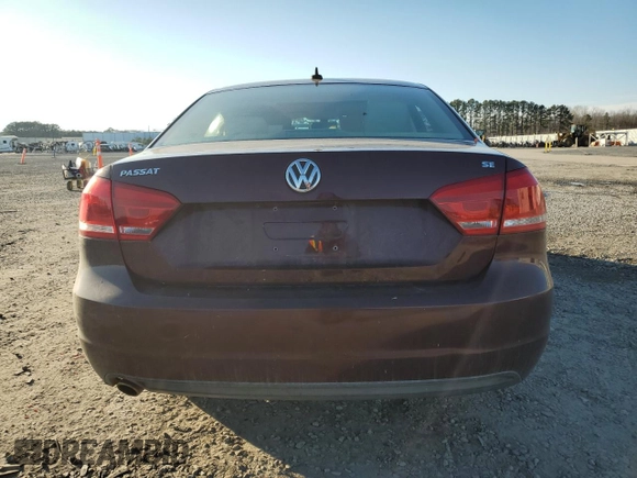 2013 Volkswagen Passat SE w/Sunroof with VIN 1VWBP7A33DC061222, listed as a Copart auction lot 45636395 with 127,218 mi miles and Salvage Title. Bid and sale history available at carsss.com. Image 6.