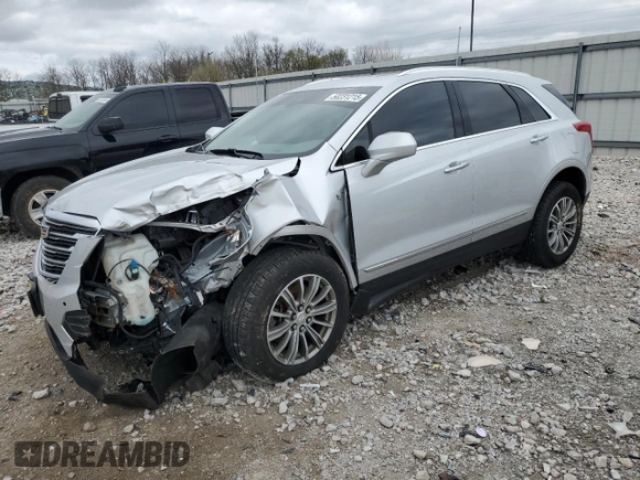 2017 Cadillac XT5 Luxury FWD with VIN 1GYKNBRS7HZ263985, listed as a Copart auction lot 50231215 with 28,542 mi miles and Salvage Title. Bid and sale history available at DreamBid. Image 1.