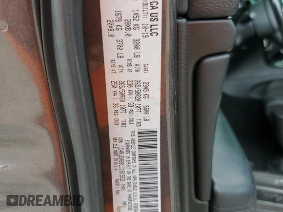 2020 Jeep Grand Cherokee Altitude z VIN 1C4RJEAG0LC181553, wystawiony jako Copart lot #54696285 z przebiegiem 67 360 mil mil oraz Nie do naprawy • Non repairable. Historia ofert i sprzedaży dostępna na DreamBid. Obrazek 14.