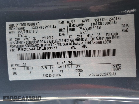 2023 Ford Bronco z VIN 1FMDE5AH6PLB63177, wystawiony jako Copart lot #52208625 z przebiegiem 10 865 mil mil oraz Szkoda całkowita • Salvage title. Historia ofert i sprzedaży dostępna na DreamBid. Obrazek 15.