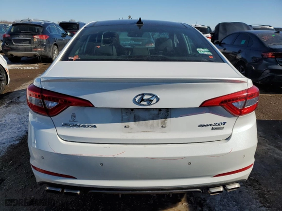 2015 Hyundai Sonata 2.0T Limited with VIN 5NPE34ABXFH146700, listed as a Copart auction lot 46235005 with 176,886 mi miles and Salvage Title. Bid and sale history available at carsss.com. Image 6.