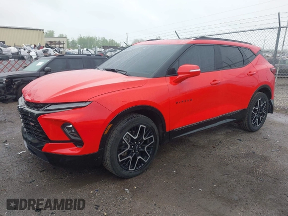 2023 Chevrolet Blazer RS with VIN 3GNKBKRS8PS155103, listed as a IAAI auction lot 42231530 with 21,751 mi miles and . Bid and sale history available at DreamBid. Image 2.