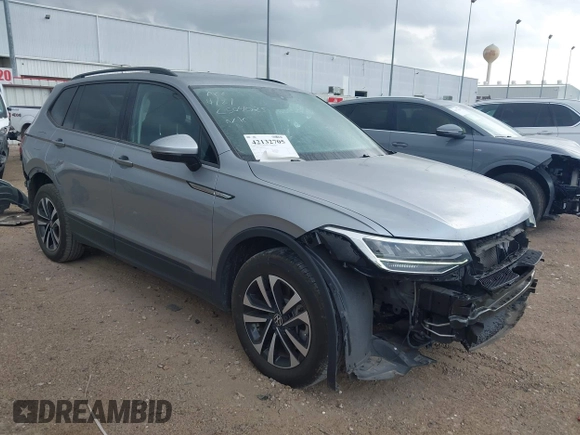 2023 Volkswagen Tiguan S with VIN 3VVRB7AX4PM015440, listed as a IAAI auction lot 42132705 with 37,482 mi miles and . Bid and sale history available at DreamBid. Image 1.